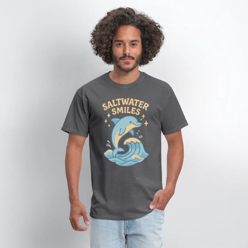 Saltwater Smiles | Cute Dolphin Wave Design