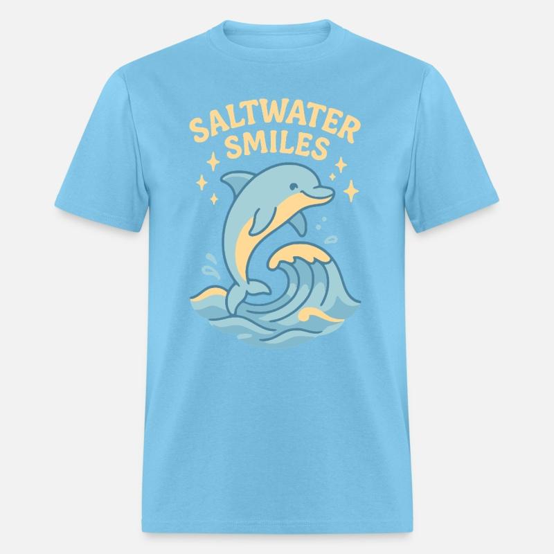 Saltwater Smiles | Cute Dolphin Wave Design