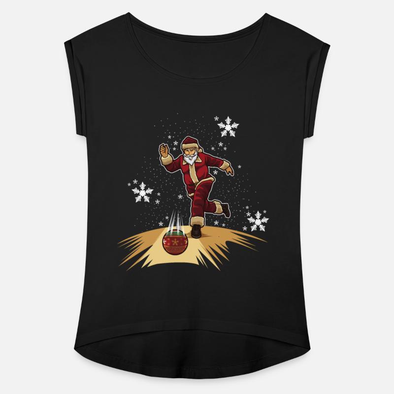 Santa Claus Plays Bowling - Christmas Bowling Team