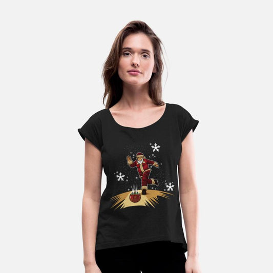 Santa Claus Plays Bowling - Christmas Bowling Team