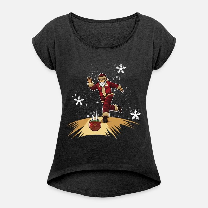 Santa Claus Plays Bowling - Christmas Bowling Team