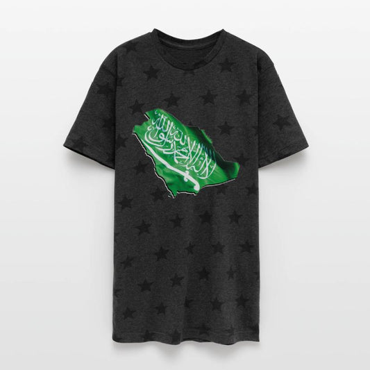 Saudi Arabia Flag in Saudi Arabia Map