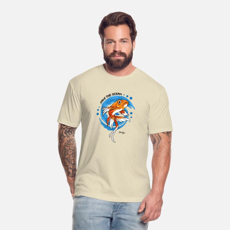 Save The Ocean Orange Fish Blue Waves Environment