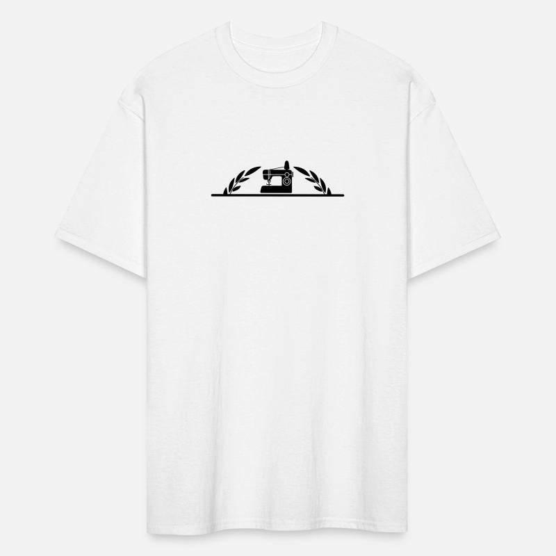 Sewing machine with half laurel wreath