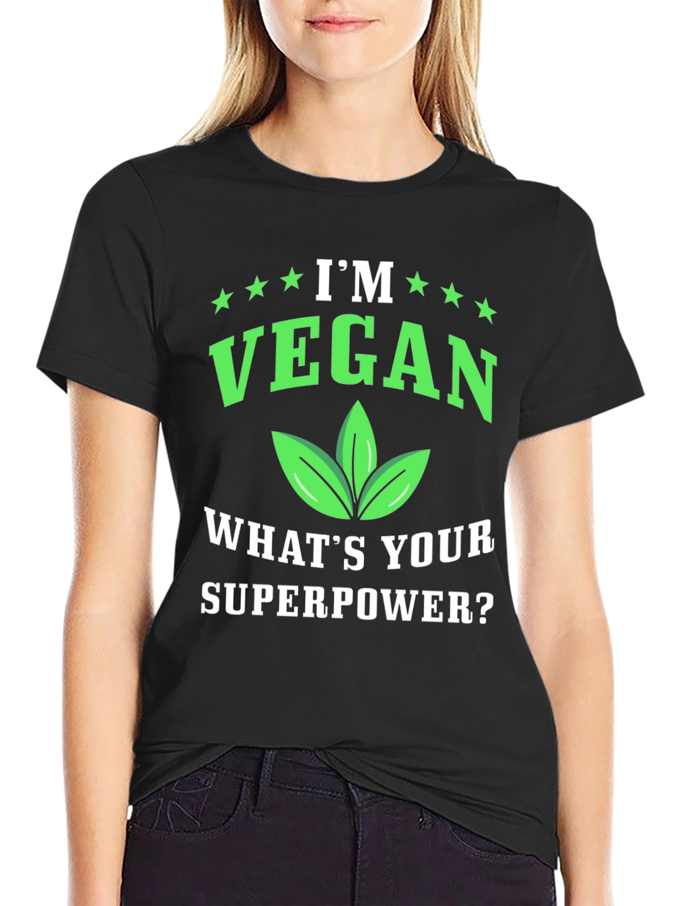 Vegan Superpower Graphic T-Shirt