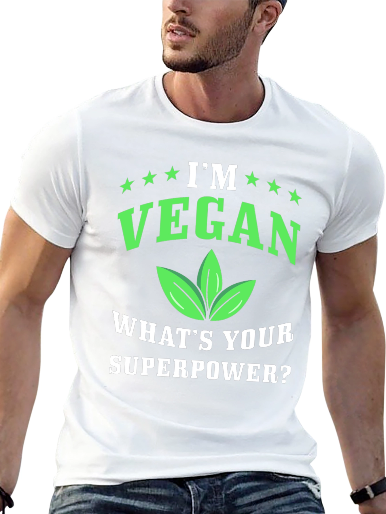 Vegan Superpower Graphic T-Shirt