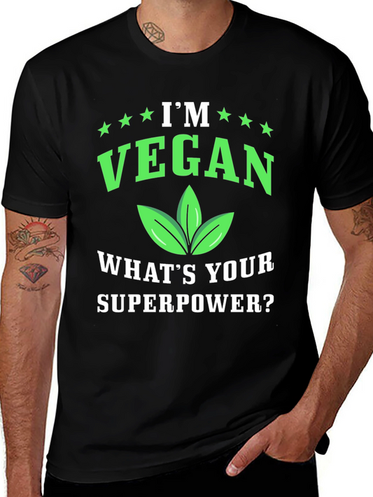 Vegan Superpower Graphic T-Shirt