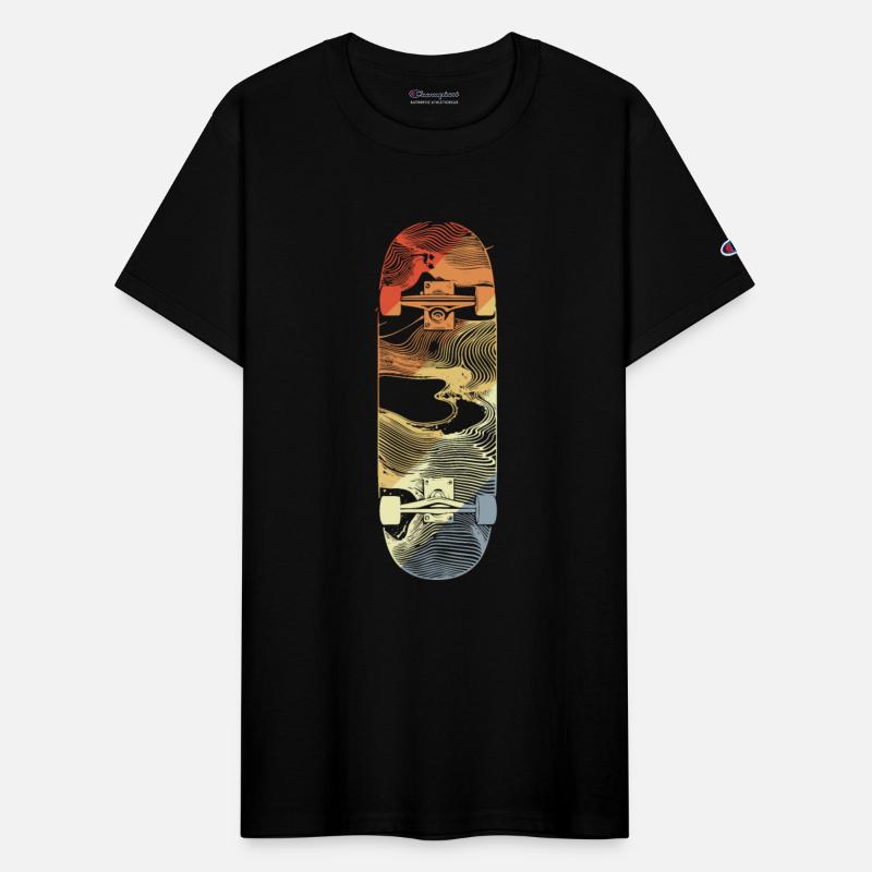 Skateboard Drawing Retro Style