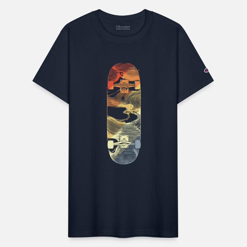 Skateboard Drawing Retro Style