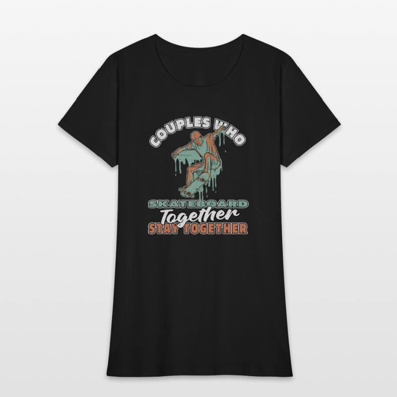 Skateboard Skater Couple