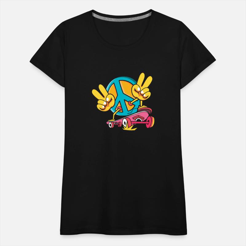 Skateboarder Peace Sign Skateboarding Peace Lover