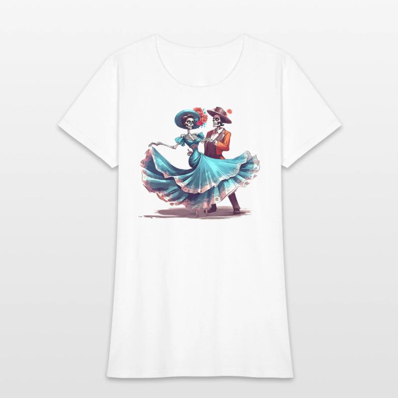 Skeletons Dancing on Mexican Day of the Dead