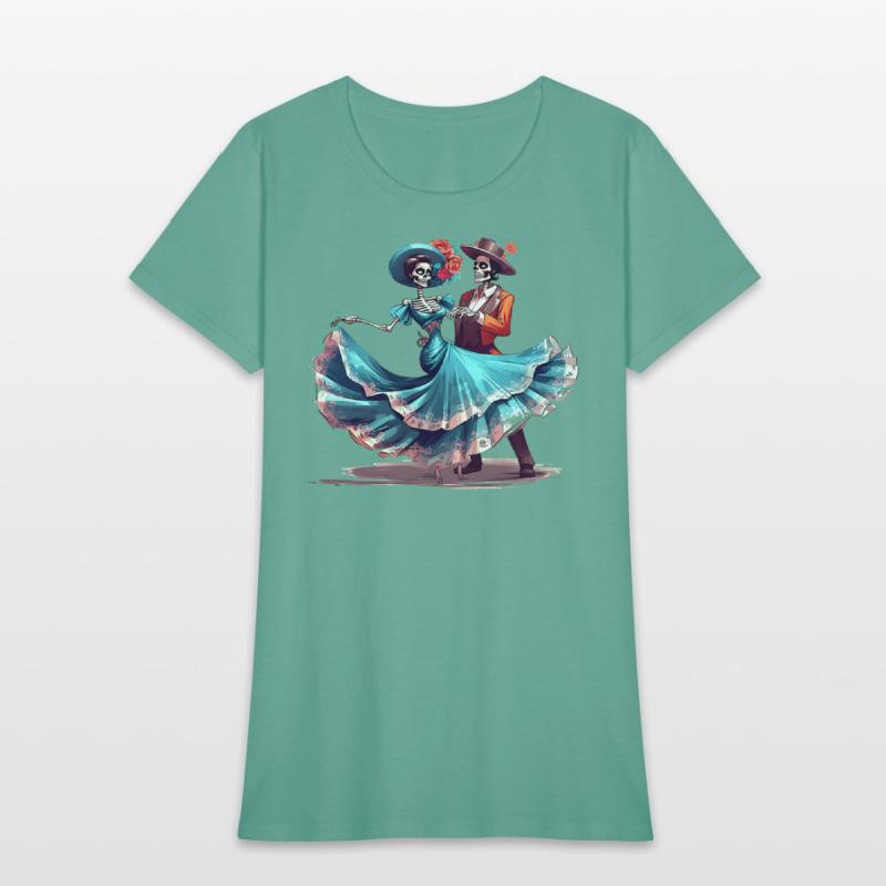 Skeletons Dancing on Mexican Day of the Dead