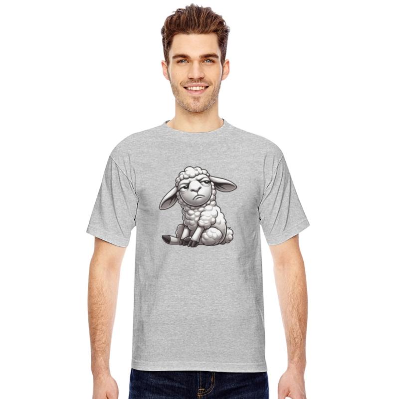 Skeptical Sheep Cartoon Comic Funny Look