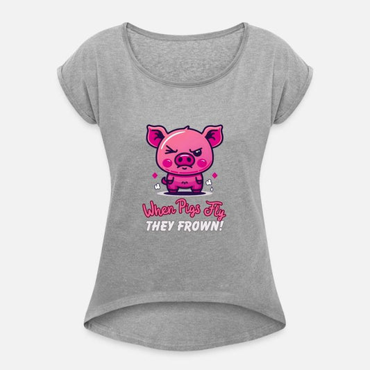 Skeptical Swine - The 'When Pigs Fly' Frowning Pig