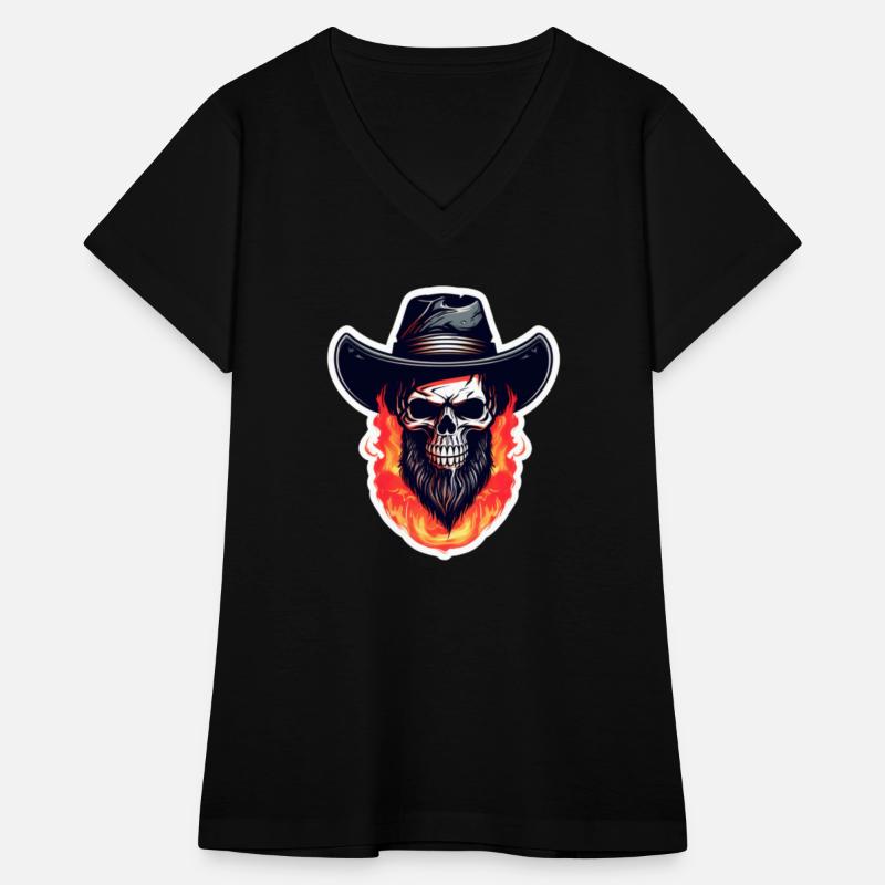 skull face Bone Beard Cowboy