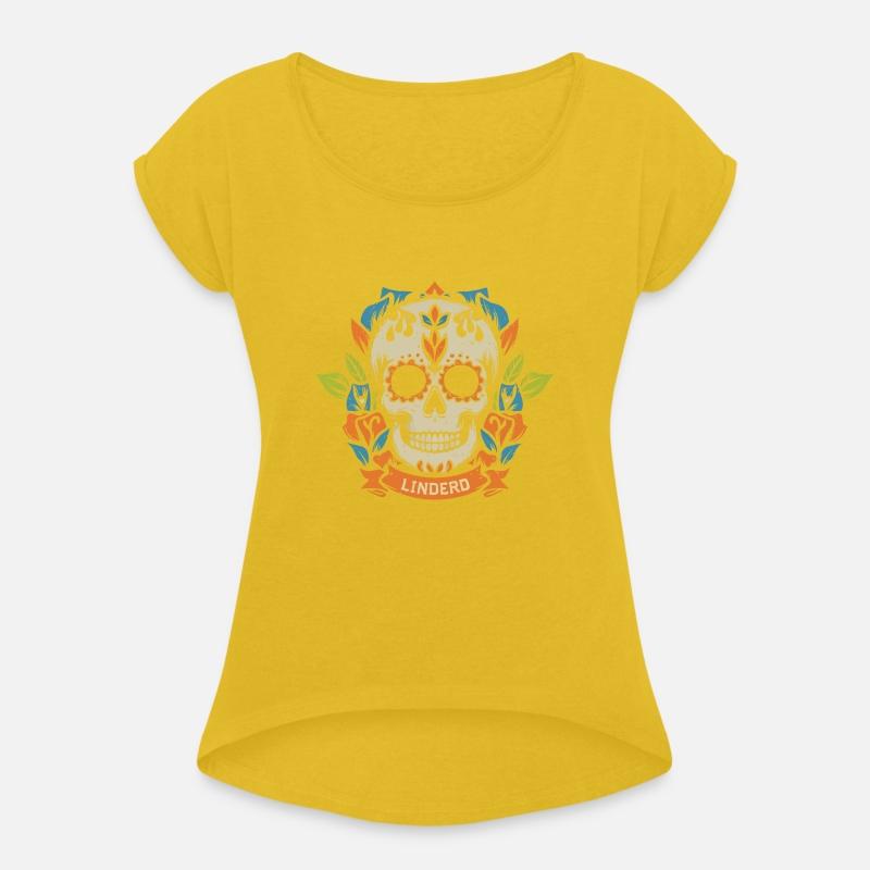skull head with leaf t shirt design