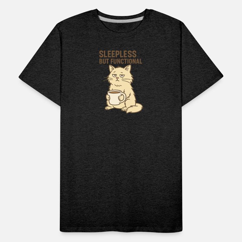 Sleepy Cat with Coffee Mug Design