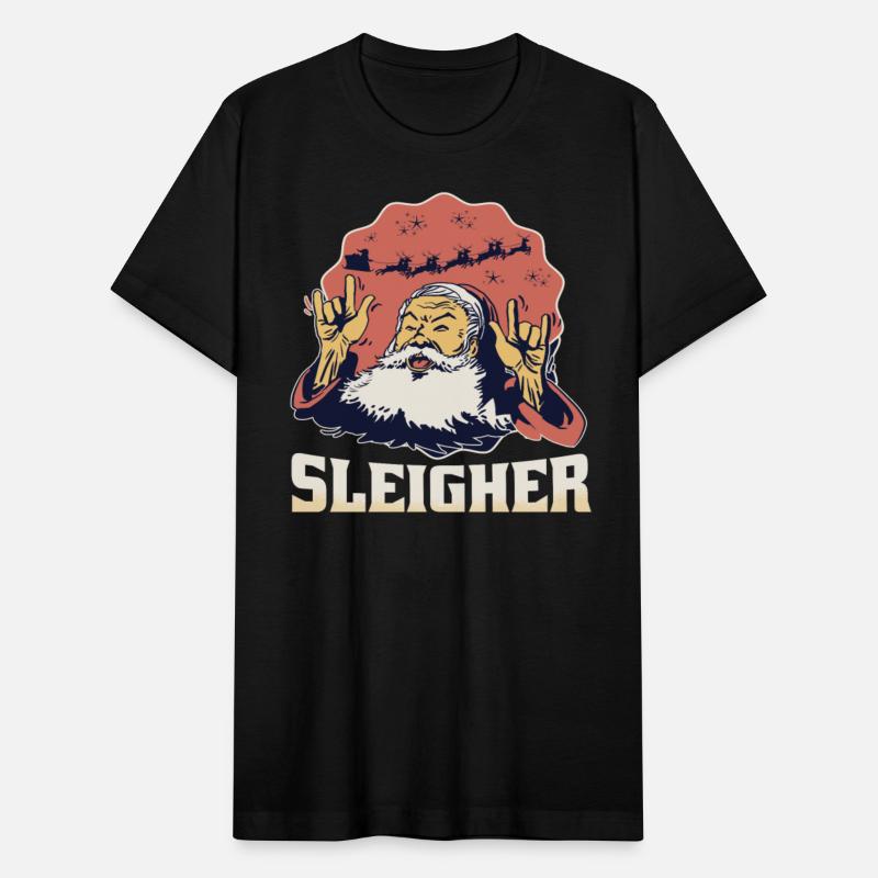 SleigheFunny Heavy Metal Santar Metal Santa