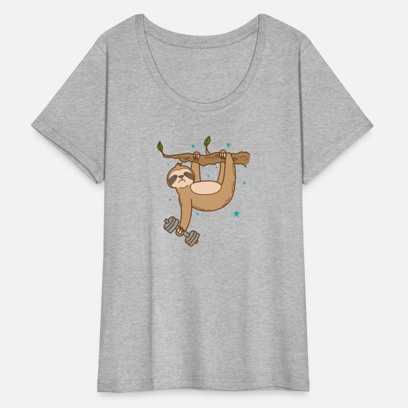 Sloth with Dumbbell doing Fitness lazy