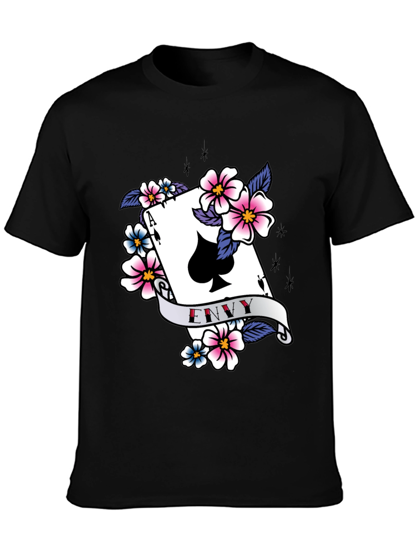 Ace of Spades Envy Graphic Tee - Black
