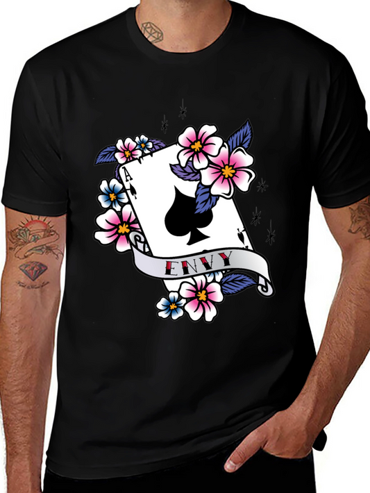 Ace of Spades Envy Graphic Tee - Black