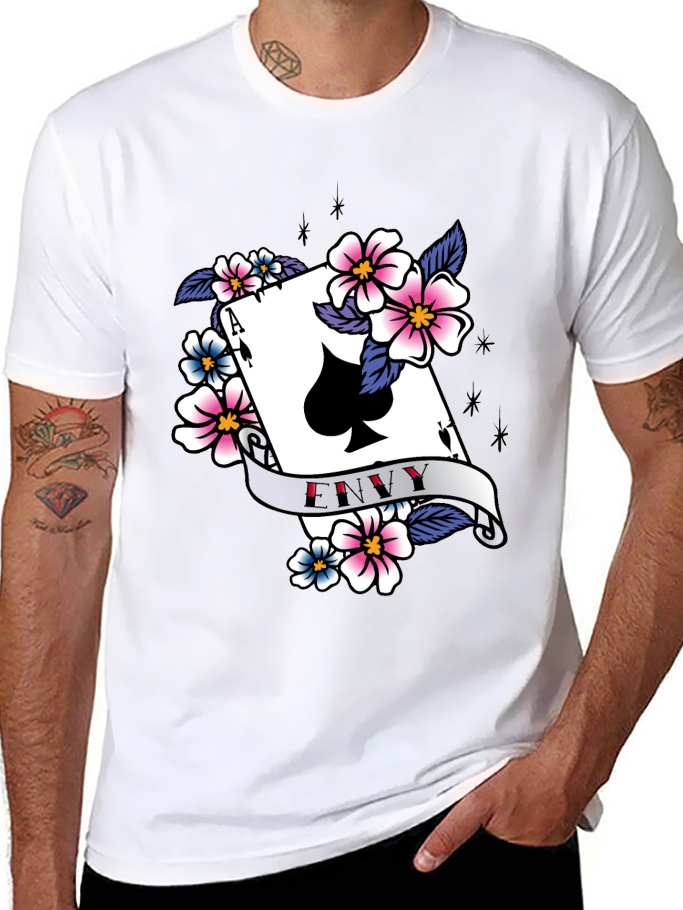 Ace of Spades Envy Graphic Tee - Black