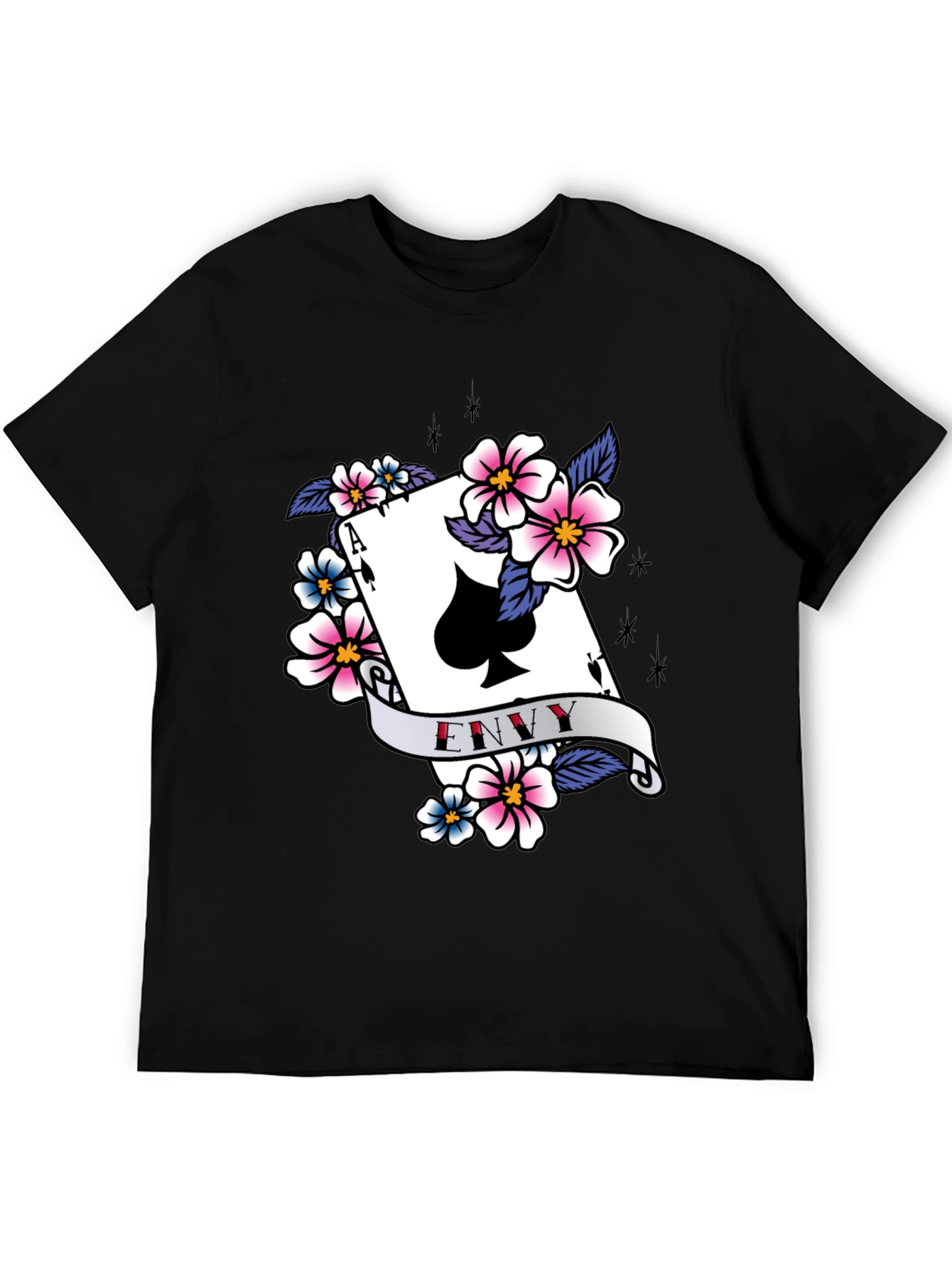 Ace of Spades Envy Graphic Tee - Black