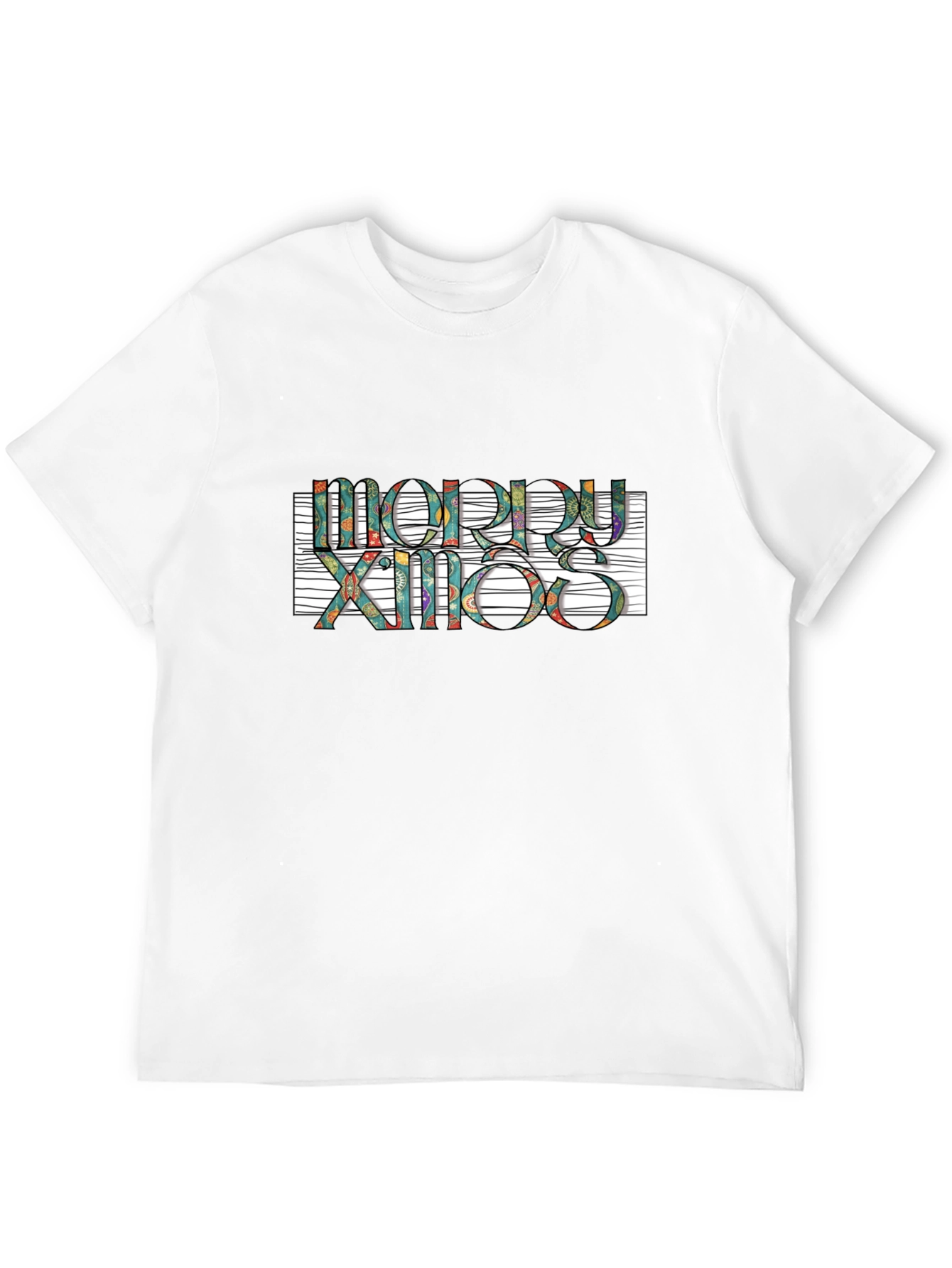 Festive Merry Xmas Graphic T-Shirt - Stylish Holiday Apparel