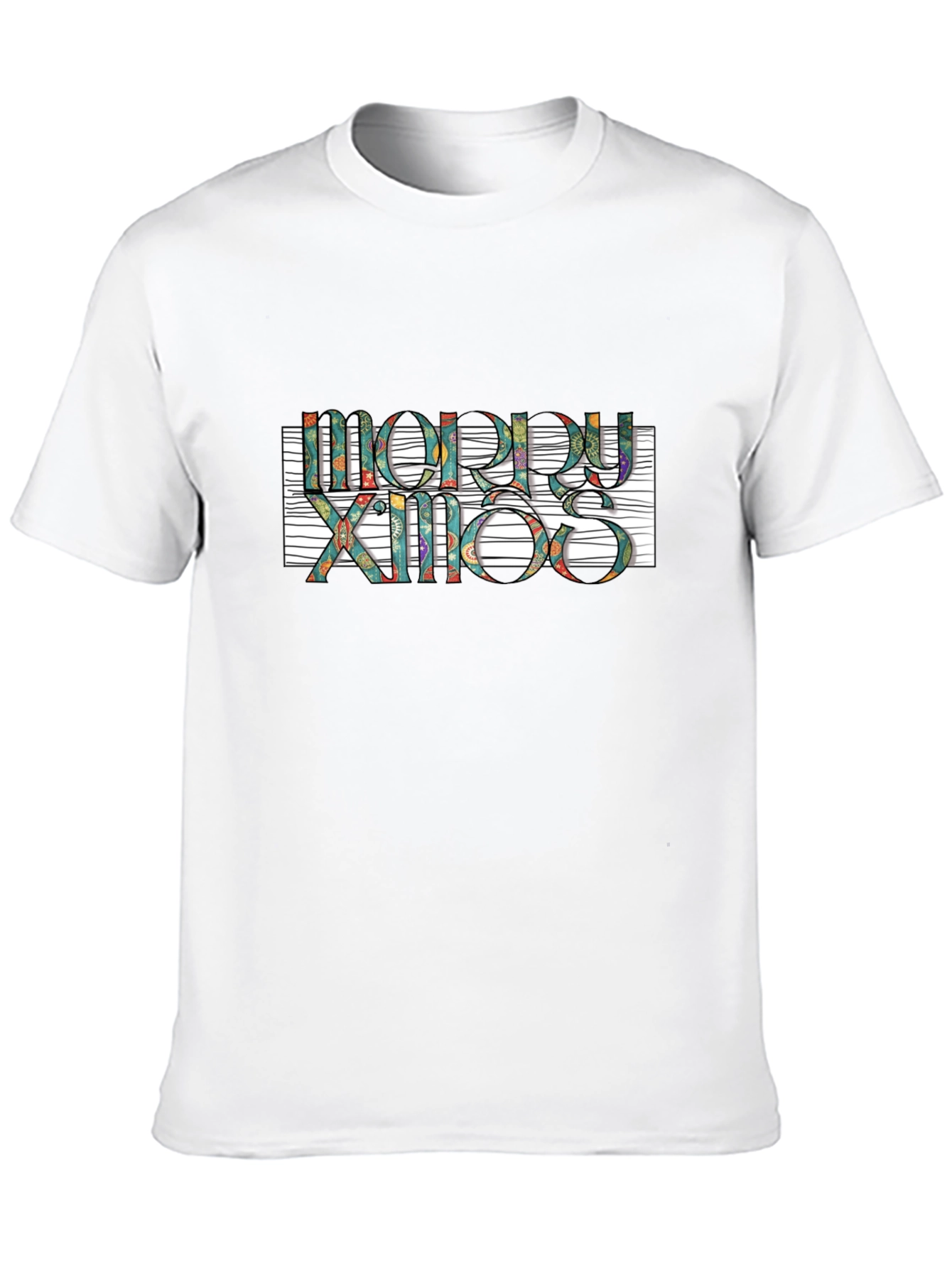 Festive Merry Xmas Graphic T-Shirt - Stylish Holiday Apparel