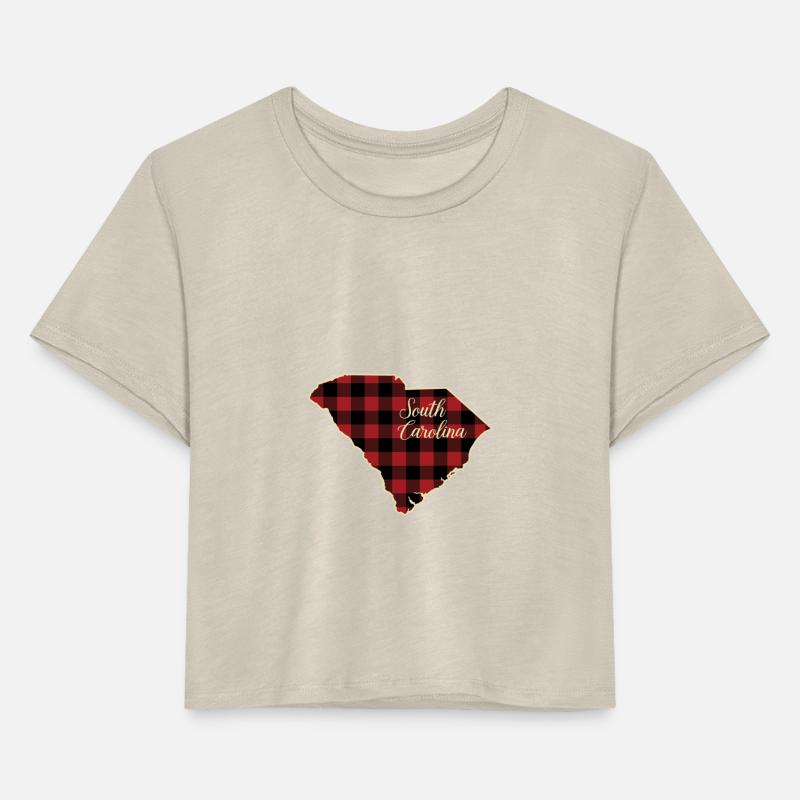 South Carolina Buffalo Plaid Silhouette Home