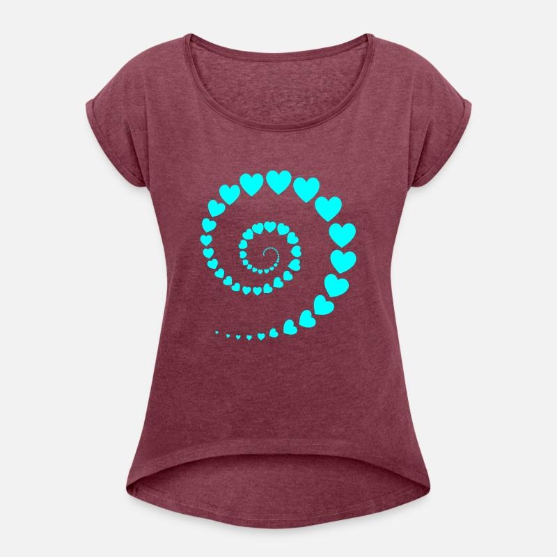 Spiral Hearts Swirl Vector One Color