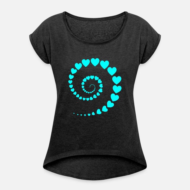 Spiral Hearts Swirl Vector One Color