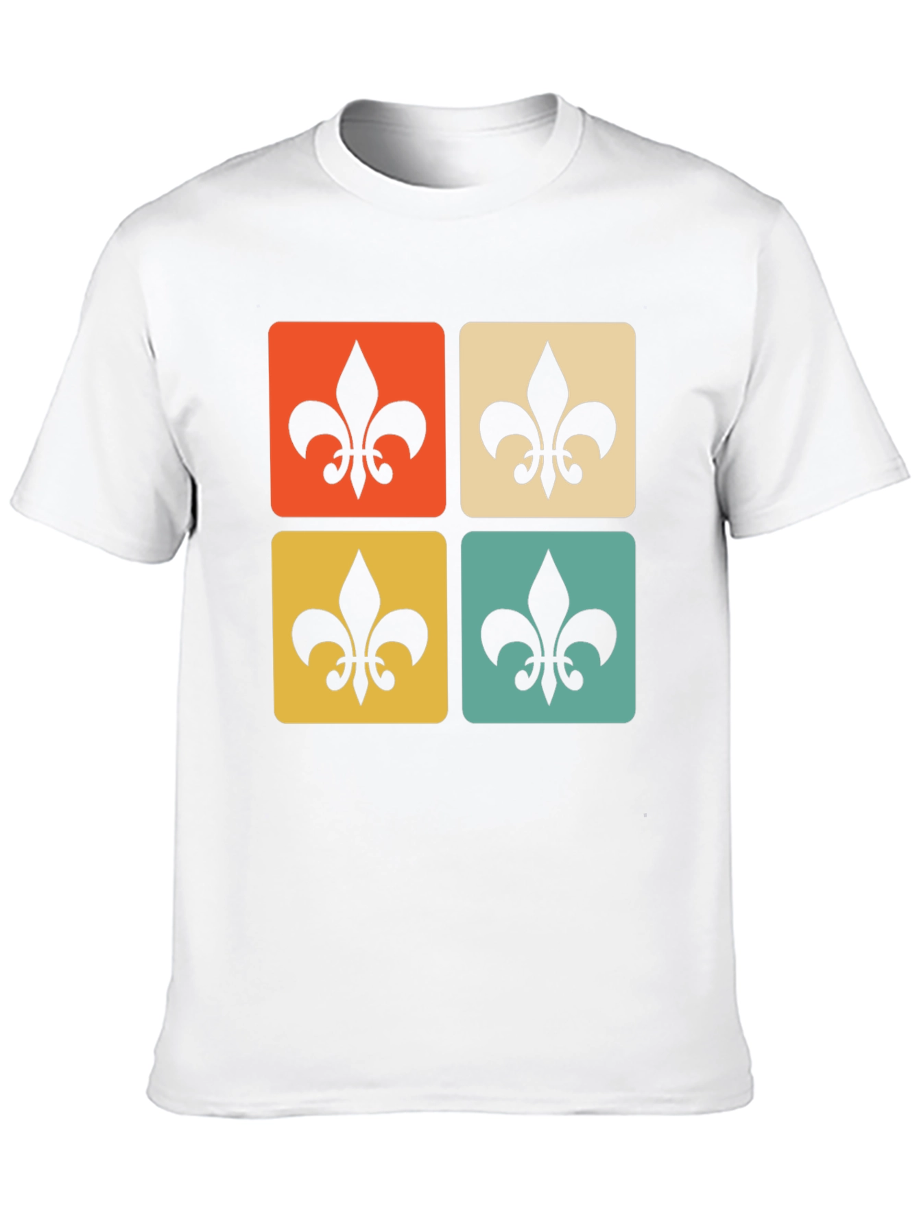 Retro Fleur-de-Lis Graphic Tee - Classic Style
