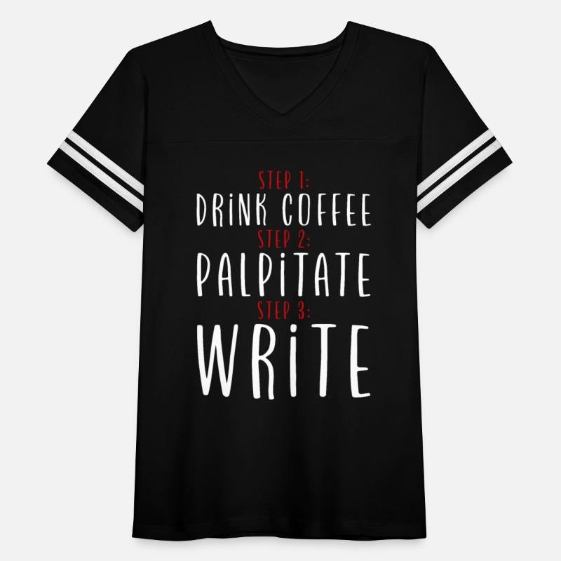 Step 1 Drink Coffee Step 2 Palpitate Step 3 Write2