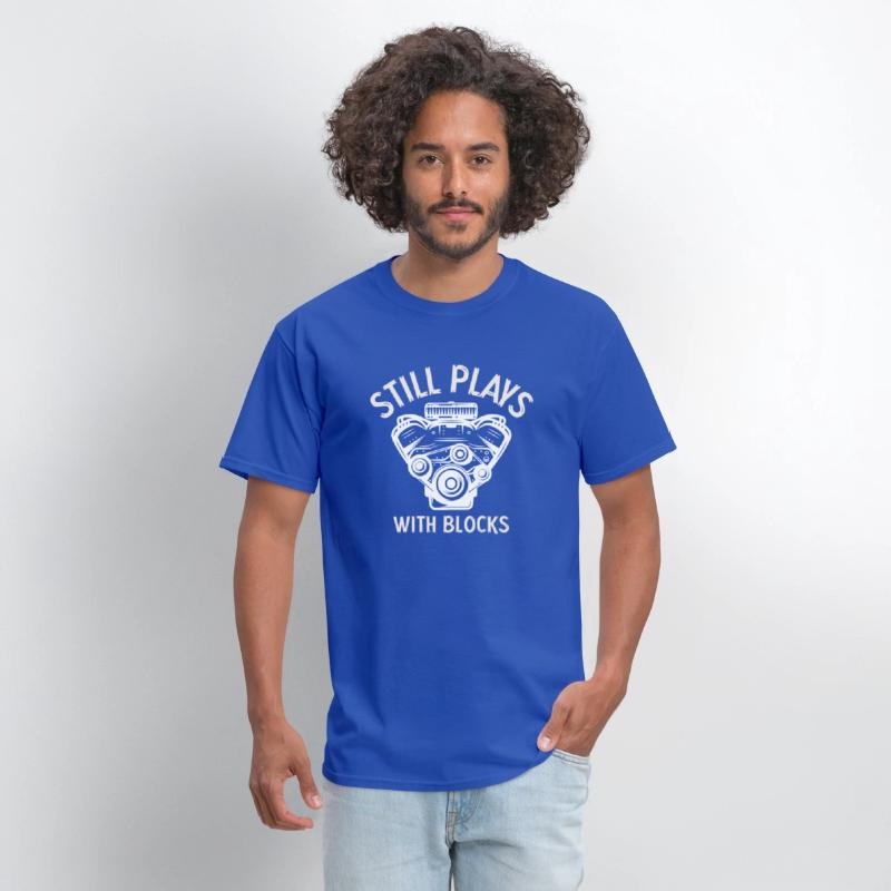 Still Plays with Blocks T-Shirt | Funny Engine