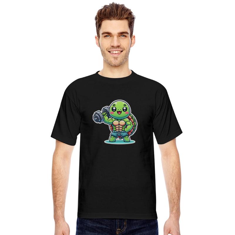 Strong Turtle Lifting Weights - Cute & Muscular Gy