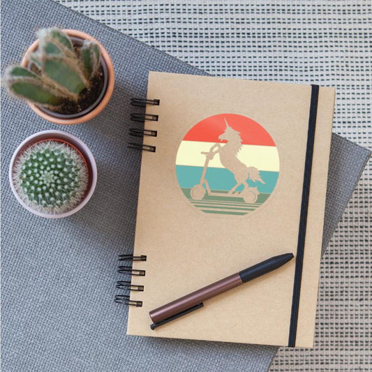 Stunt Scooter Retro Unicorn In Scooter