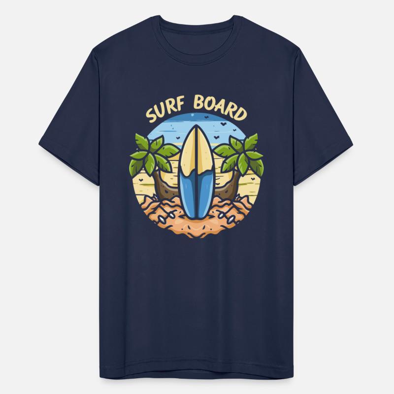 Surfboard cartoon illustration t shirt