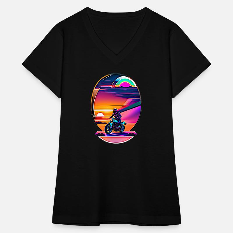 Synthwave bike in action shot