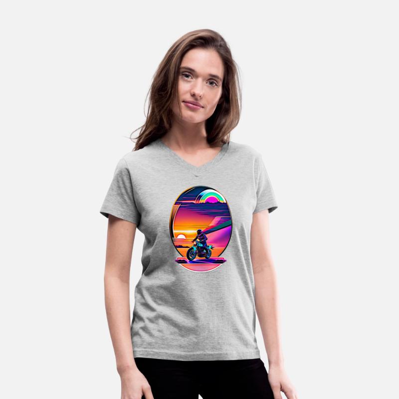 Synthwave bike in action shot