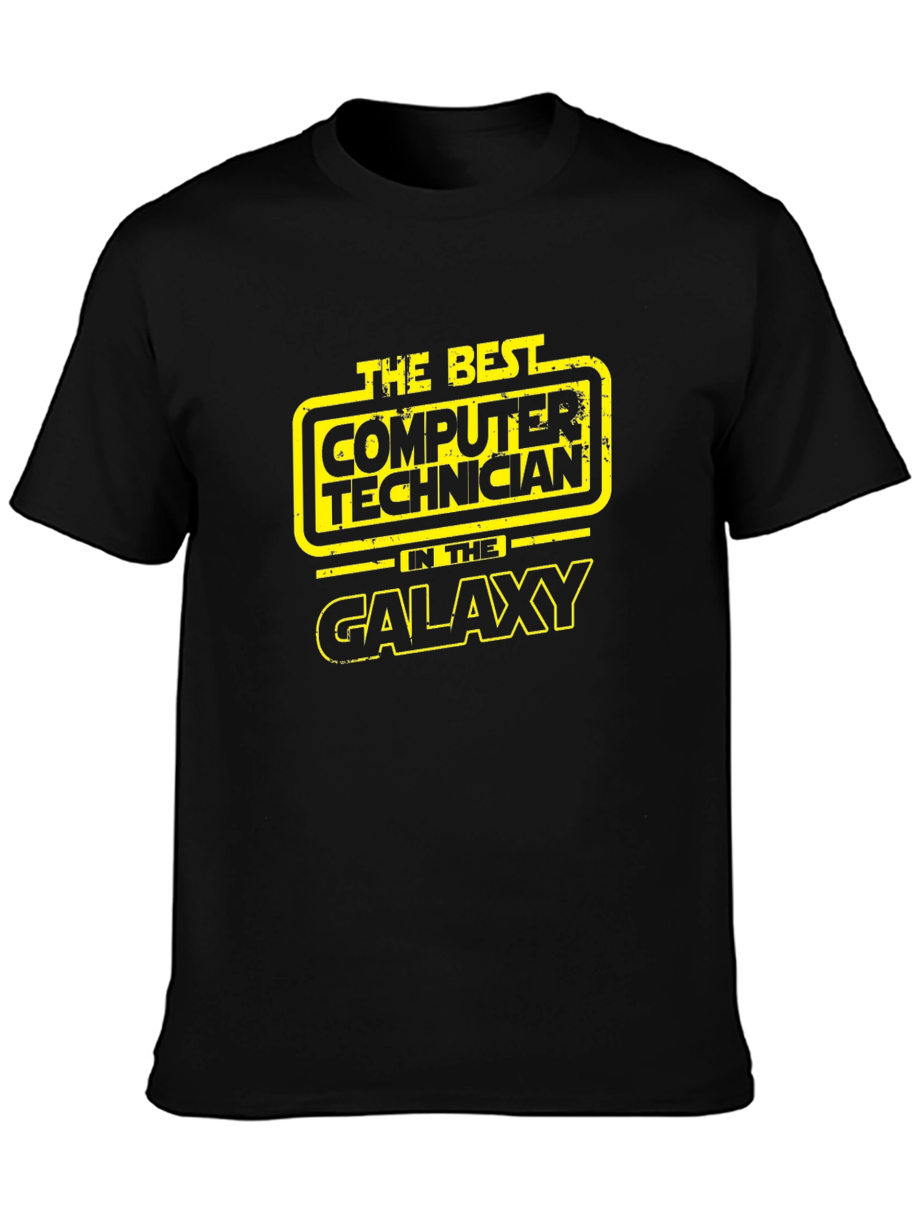 Best Computer Technician Galaxy Black T-Shirt