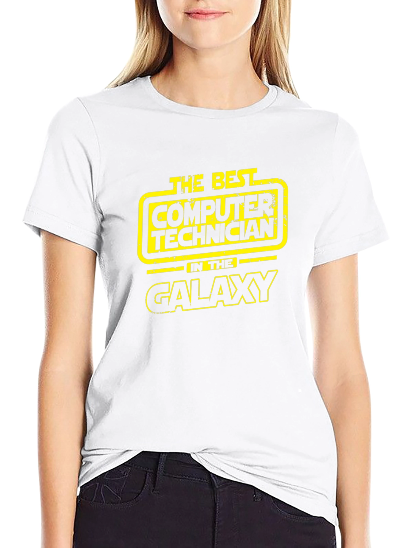 Best Computer Technician Galaxy Black T-Shirt