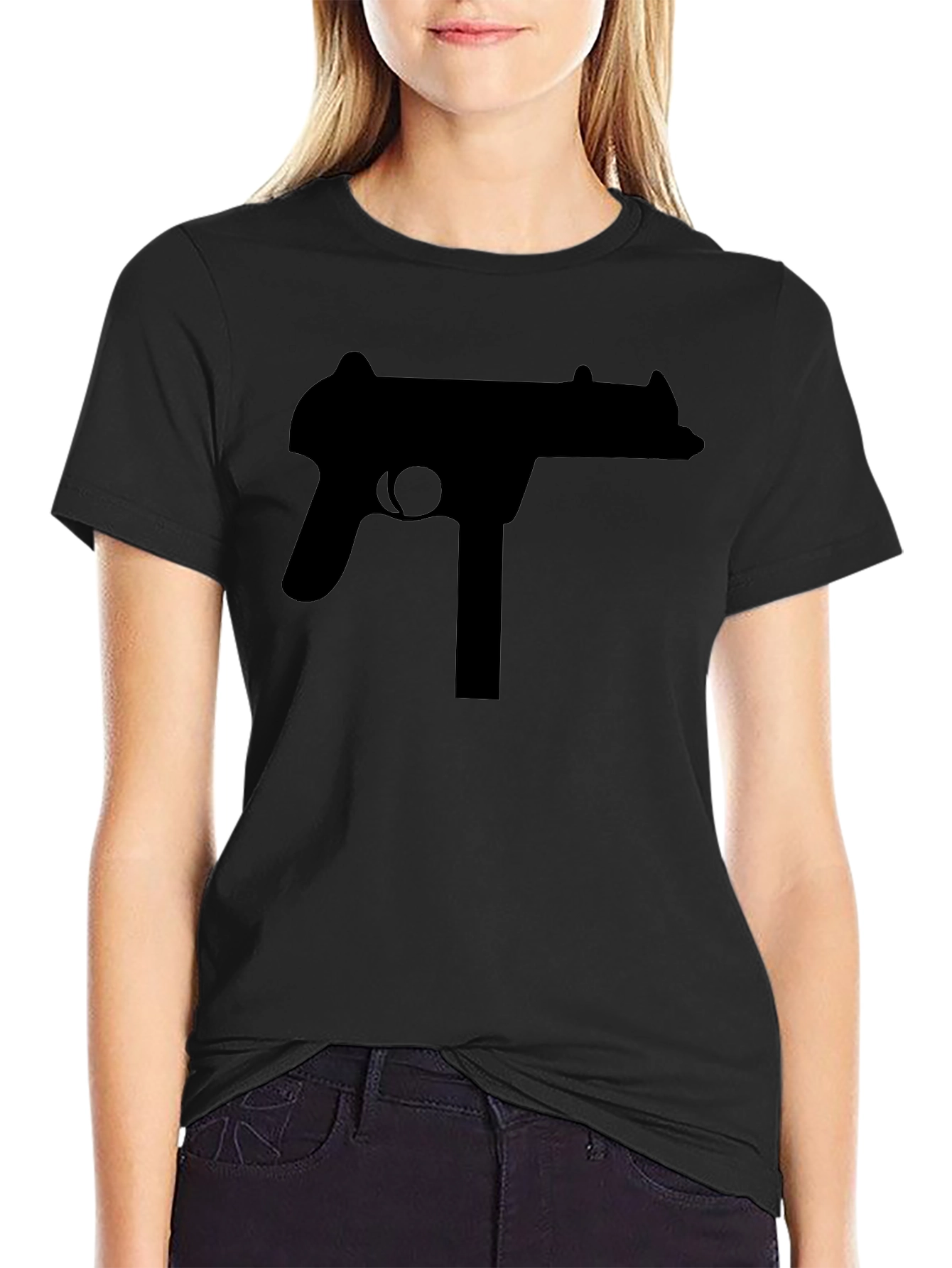 Black Gun Graphic Tee - Bold Statement Shirt