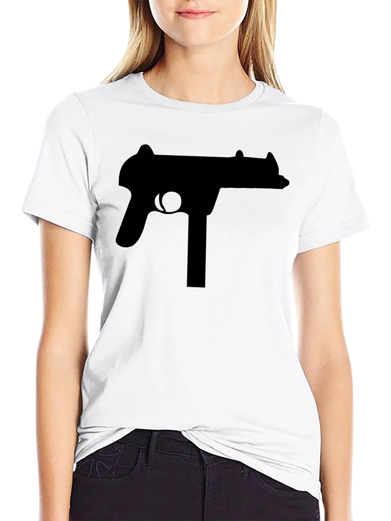 Black Gun Graphic Tee - Bold Statement Shirt