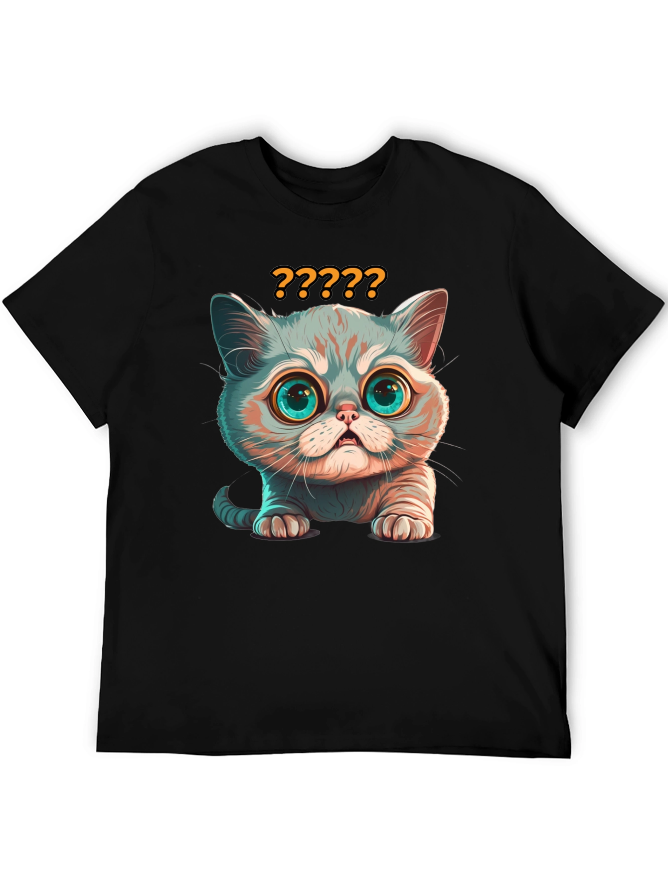Curious Cat T-Shirt - Soft Cotton Blend