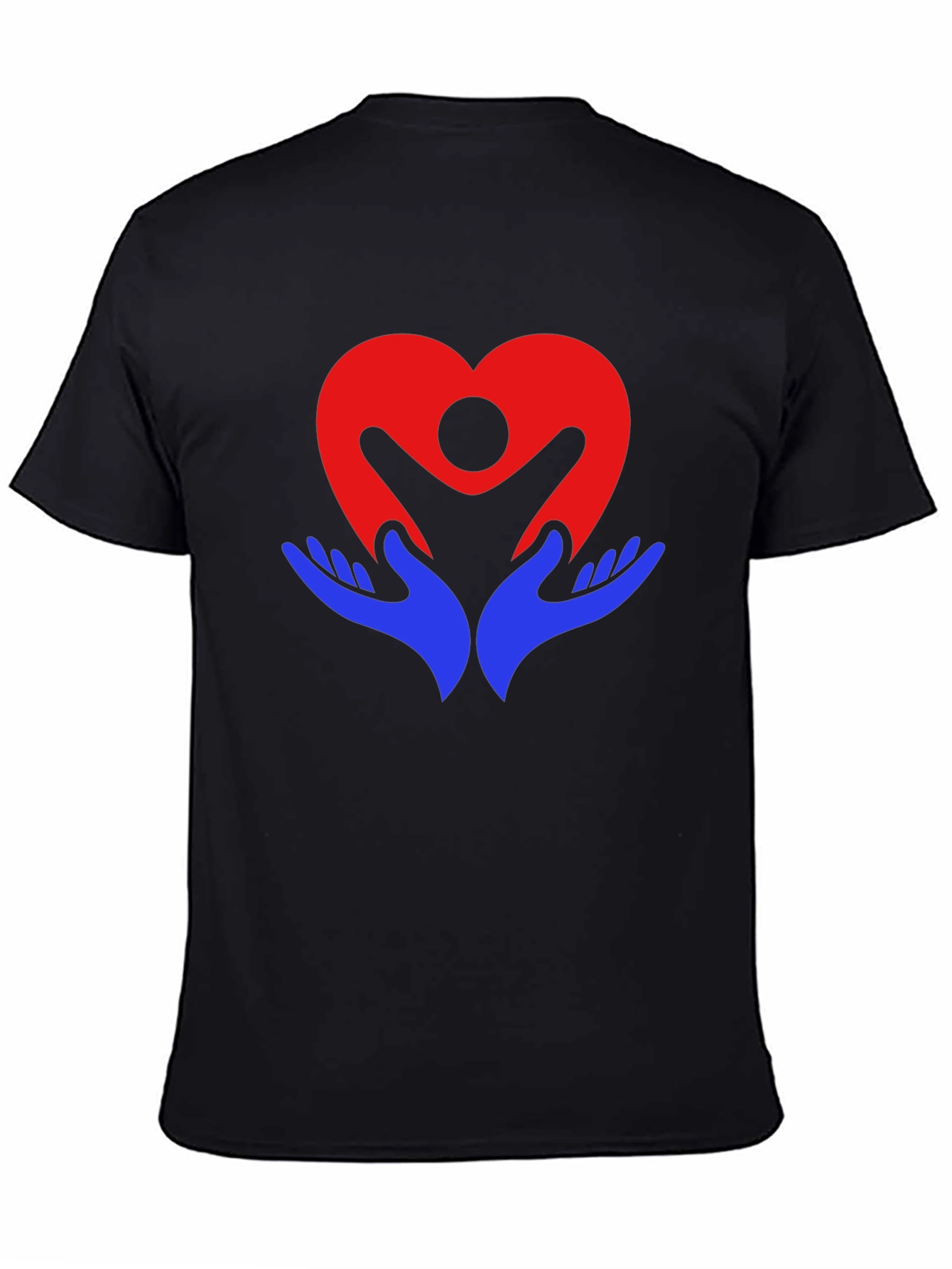 Heart & Hands Graphic Black T-Shirt
