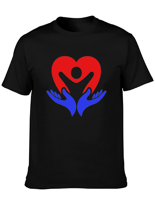 Heart & Hands Graphic Black T-Shirt