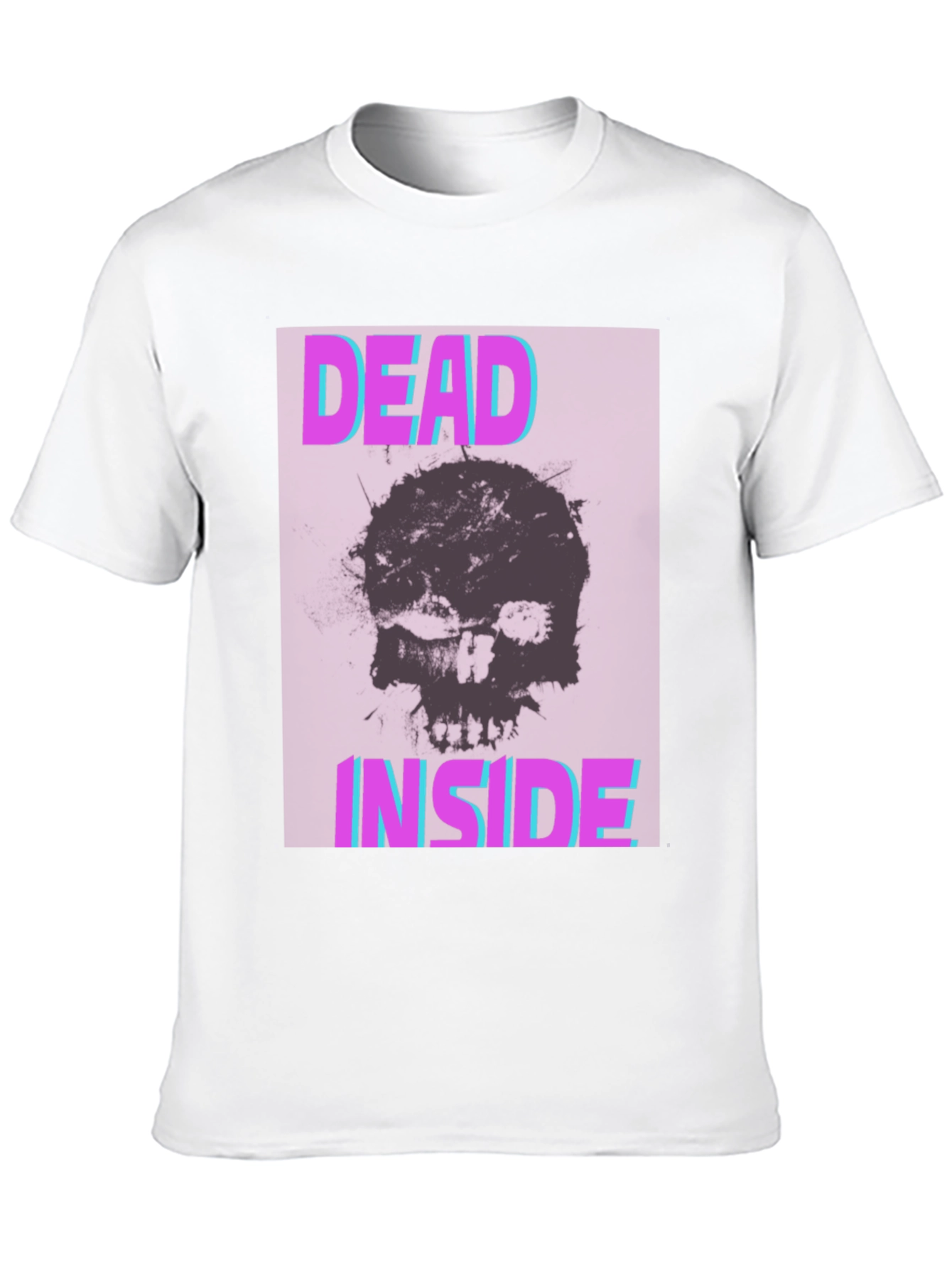 Dead Inside Graphic Tee - Skull Print Black T-Shirt