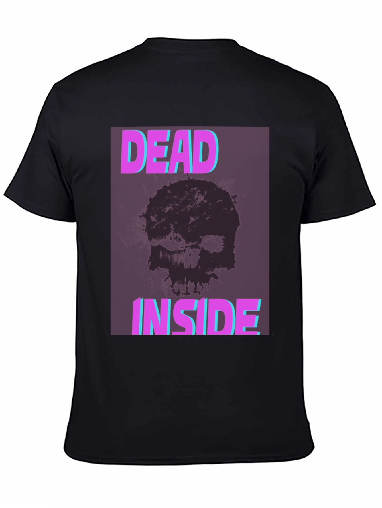Dead Inside Graphic Tee - Skull Print Black T-Shirt